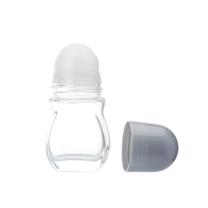 Матовая индивидуальная печать, 50 мл, винтовая крышка, прозрачная роскошная стеклянная бутылка в рулоне, стеклянная бутылка с дезодорантом в рулоне, стеклянная губка в рулоне на бутылке